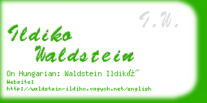 ildiko waldstein business card